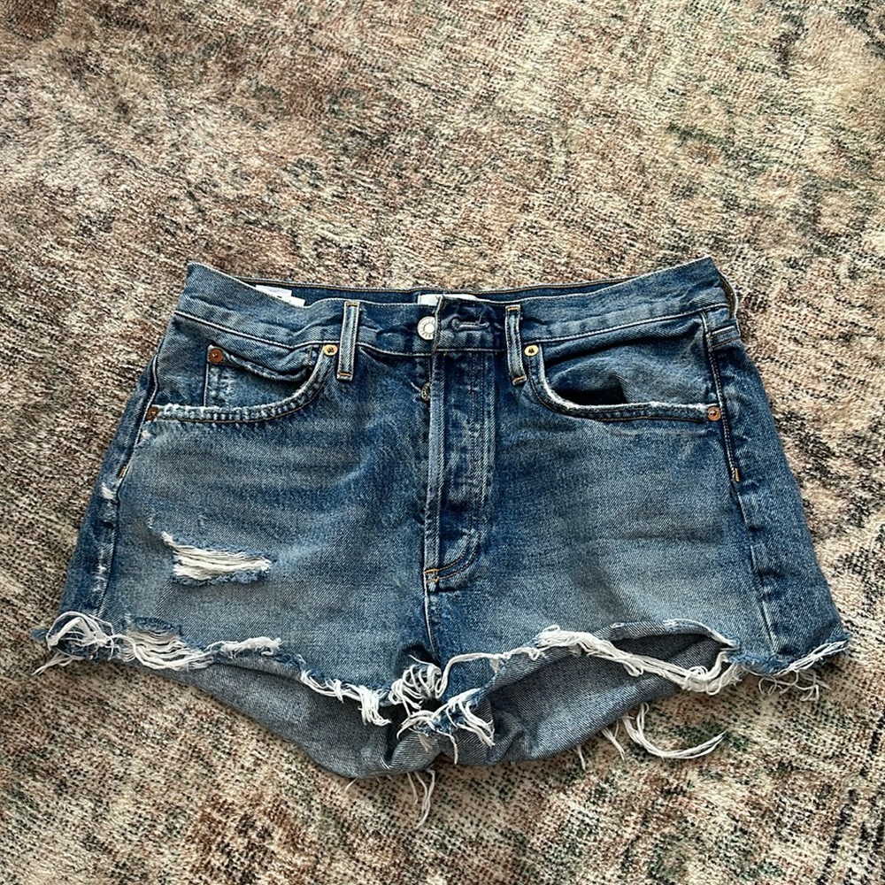 AGOLDE Parker Denim Short in Dark Swapmeet